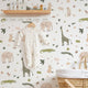 Animal Kingdom Wallpaper in Pale Pastels