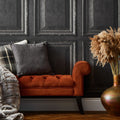 Antique Wood Panel Wallpaper in Charcoal