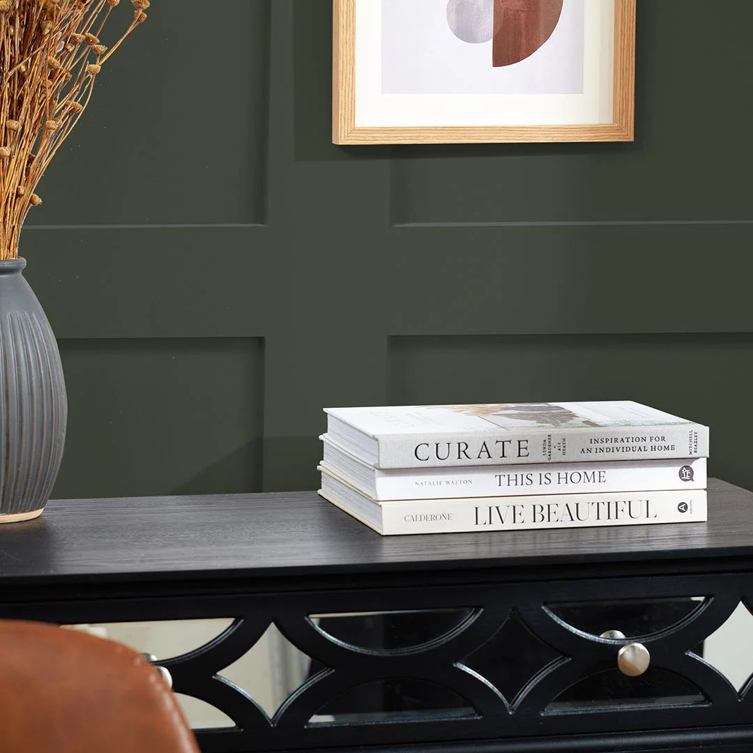 Contemporary Wood Panel Wallpaper in Olive Green