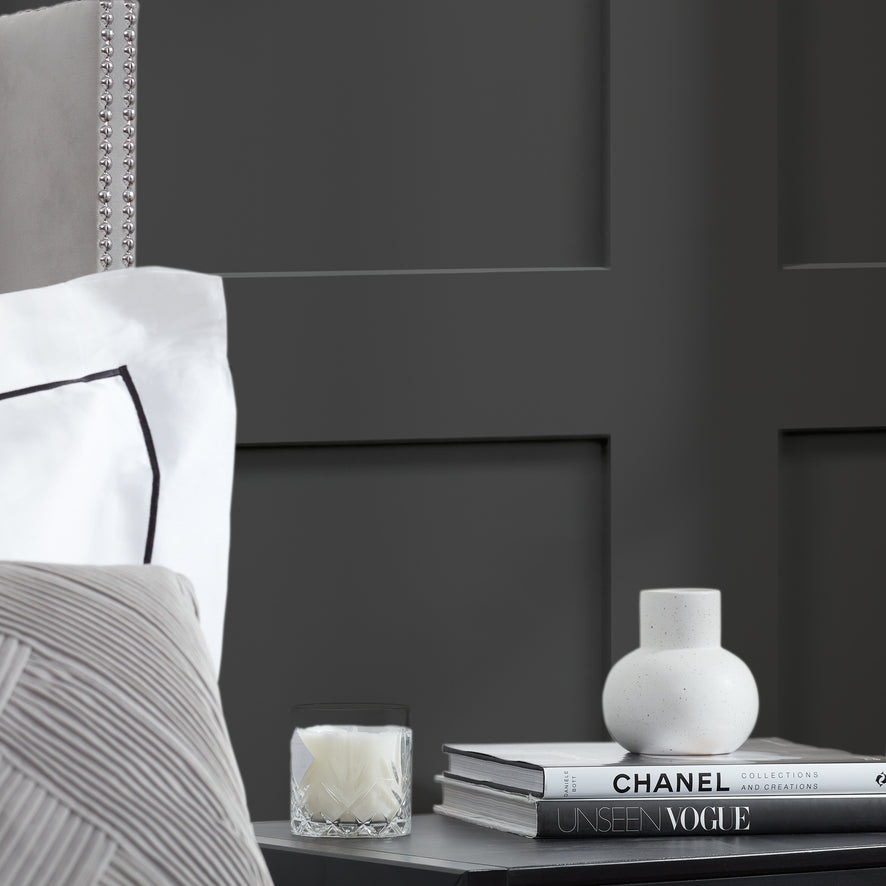 Contemporary Wood Panel Wallpaper in Charcoal I Love Wallpaper