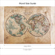 Hemisphere Map Mural in Earthy Tones