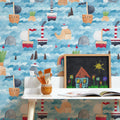 King of The Sea Wallpaper in Multicoloured