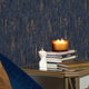 Milan II Wallpaper in Navy and Gold