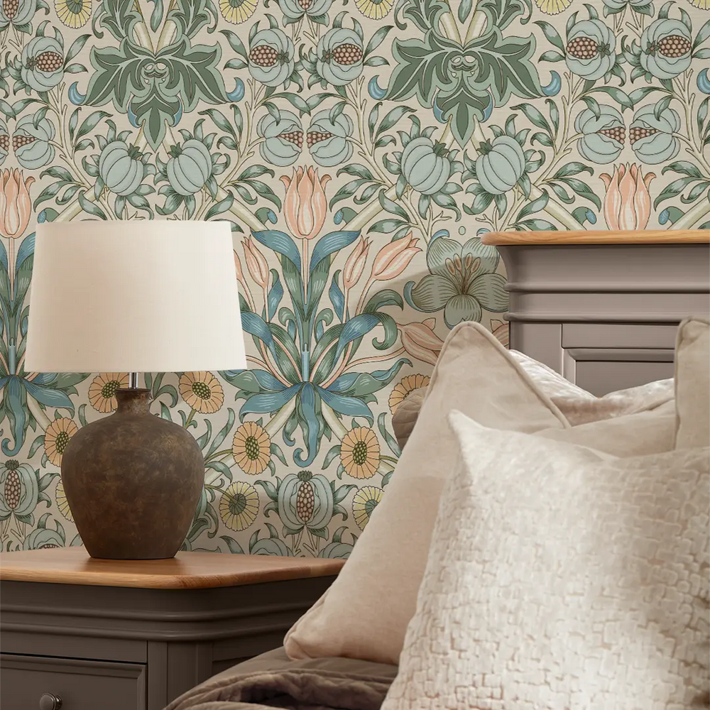 Pomegranate Grove Wallpaper in Cream