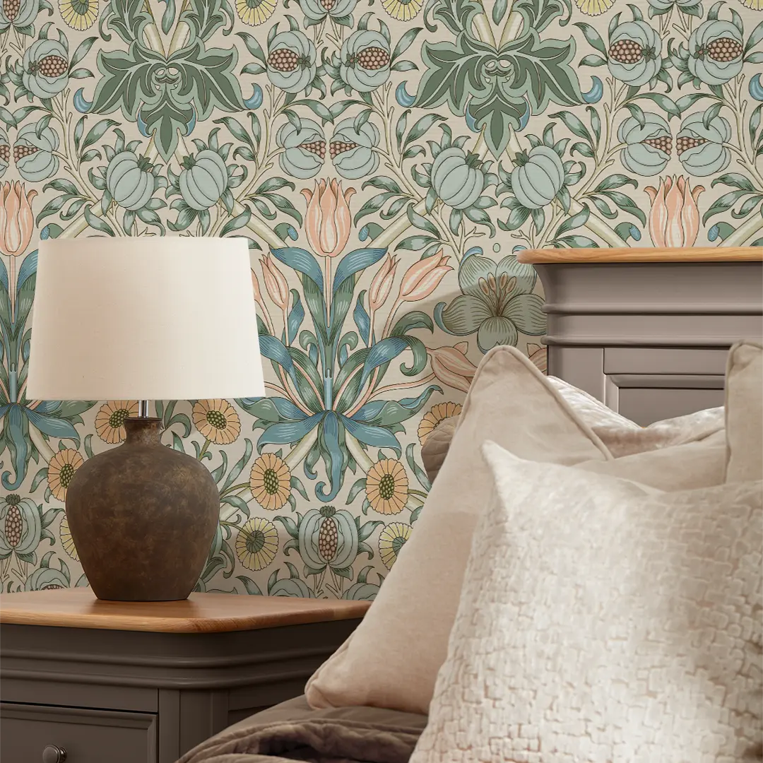 Pomegranate Grove Wallpaper in Cream