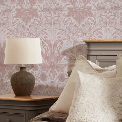 Pomegranate Grove Wallpaper in Soft Pink