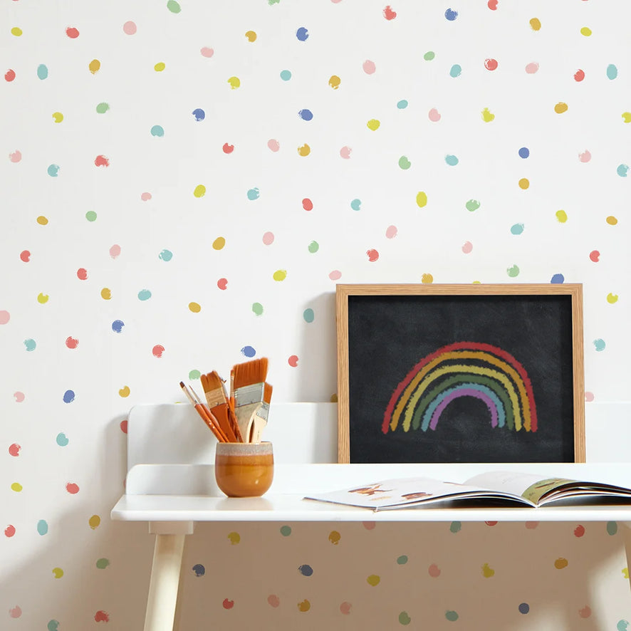 Spots and Dots Wallpaper in Multicoloured