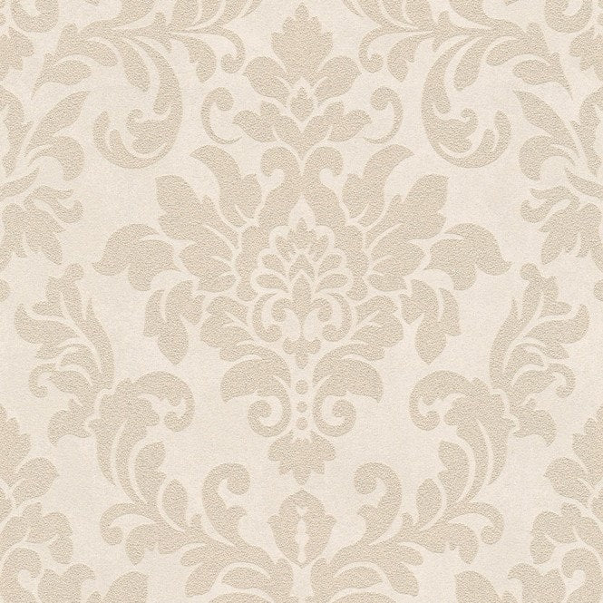 Diamonds Damask Glitter Wallpaper Beige, Cream