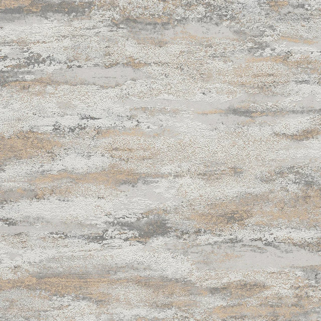 Metallic Drift Wallpaper in Grey and Gold