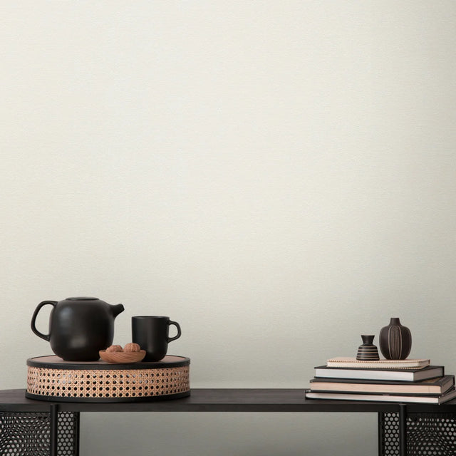 Textured Linen Effect Wallpaper in Neutral