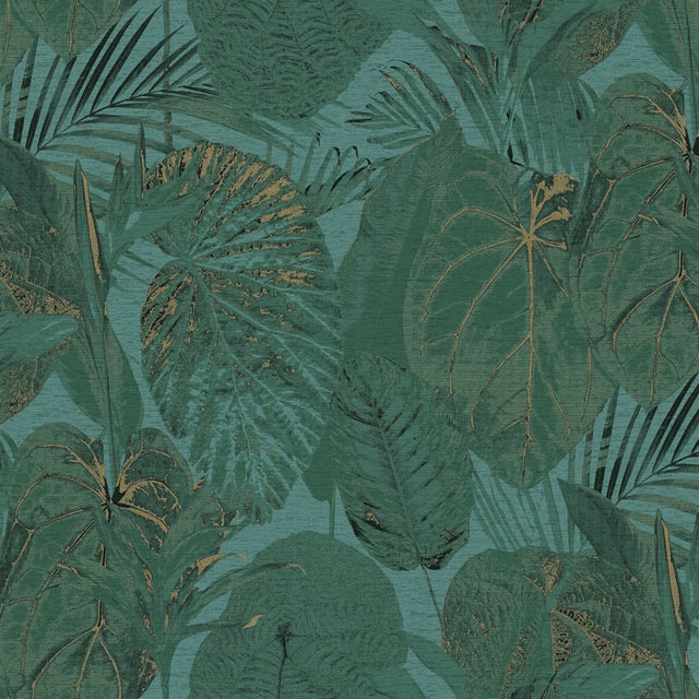 Exotic Oasis Wallpaper in Teal