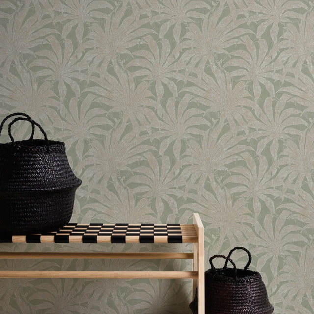 Gentle Palms Wallpaper in Sage