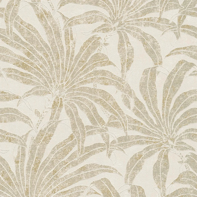 Gentle Palms Wallpaper in Cream