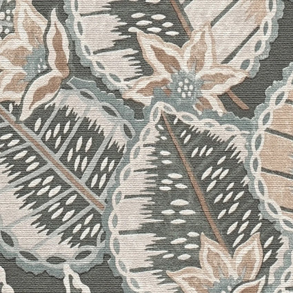 Desert Flora Wallpaper in Neutral and Green