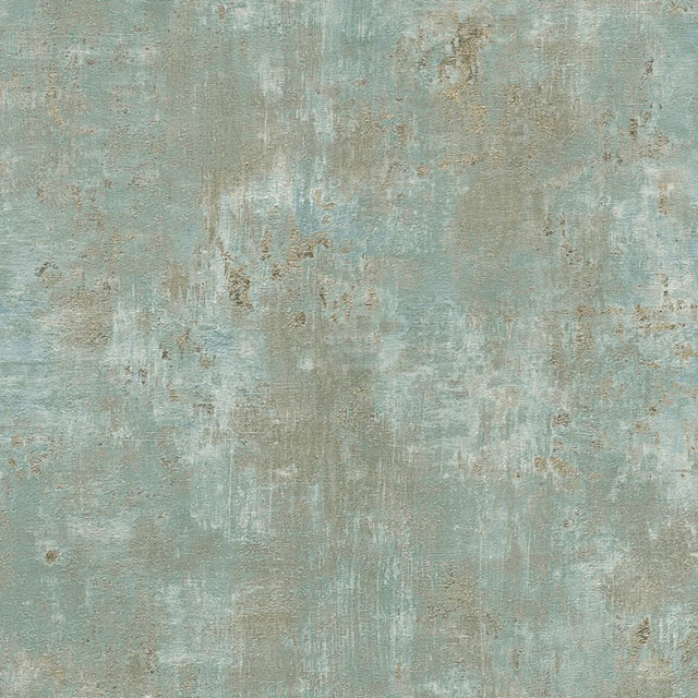 Woven Sands Wallpaper in Gold on Teal