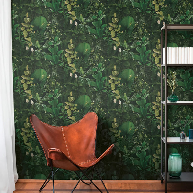 Indoor Oasis Wallpaper in Green