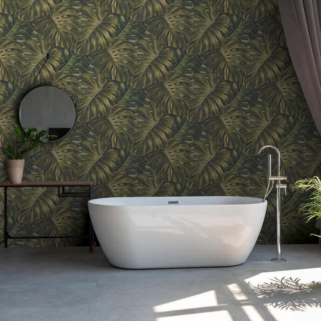 Majestic Monstera Wallpaper in Green