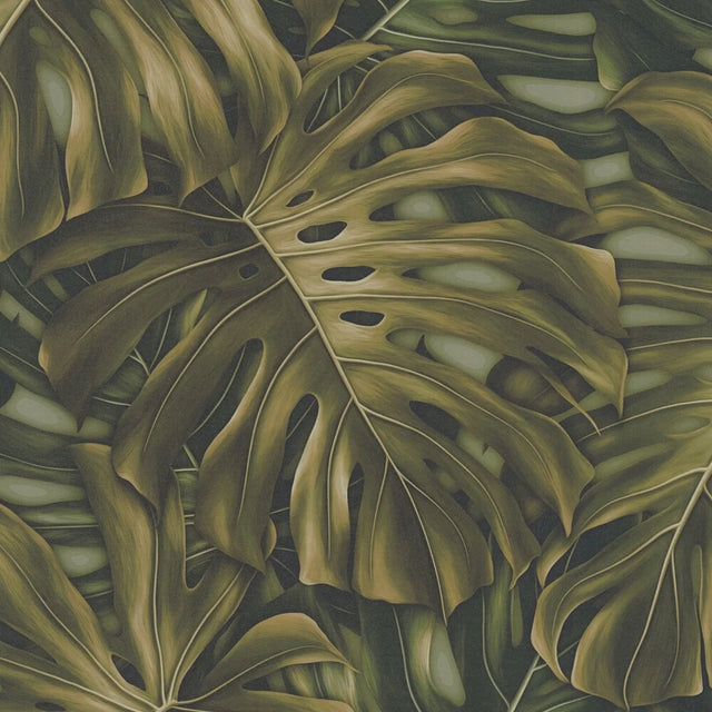 Majestic Monstera Wallpaper in Green