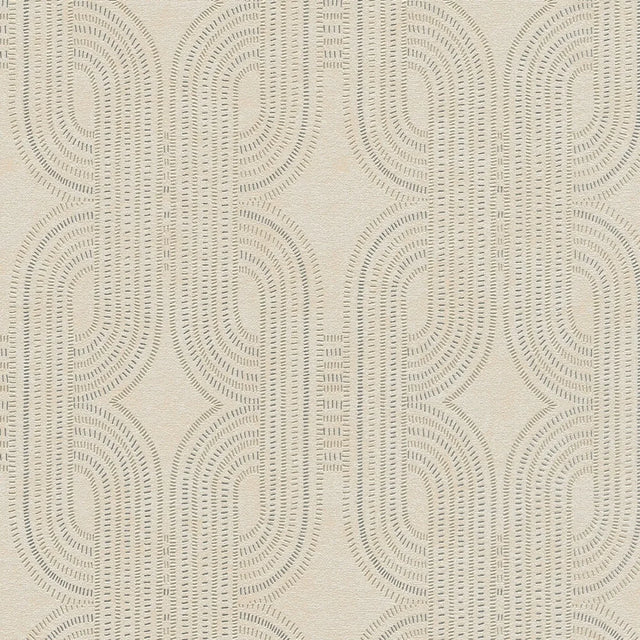 Woven Deco Wallpaper in Beige