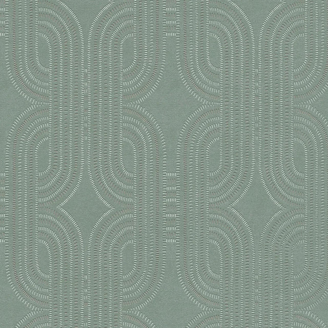 Woven Deco Wallpaper in Green