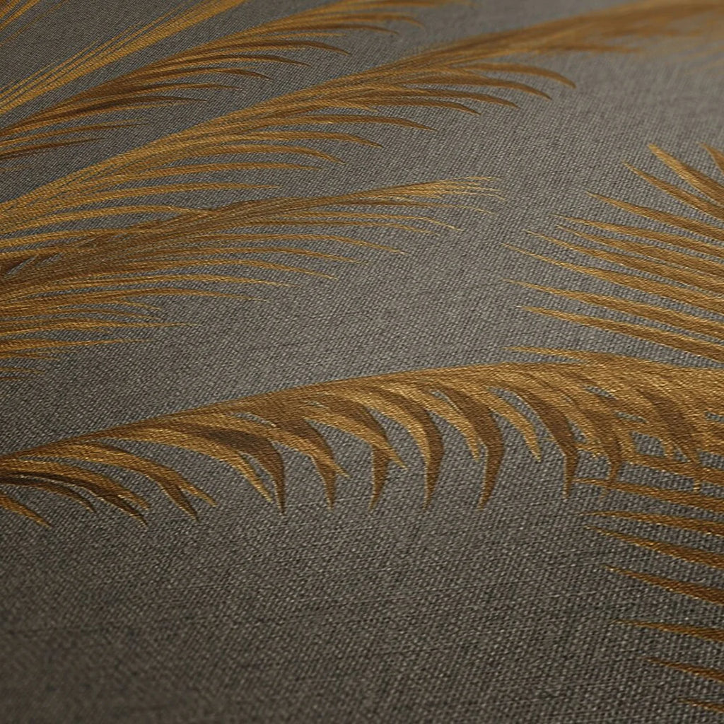 Metallic Palms Wallpaper in Gold