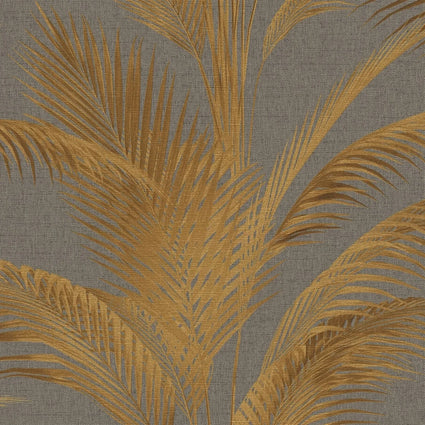 Metallic Palms Wallpaper in Gold