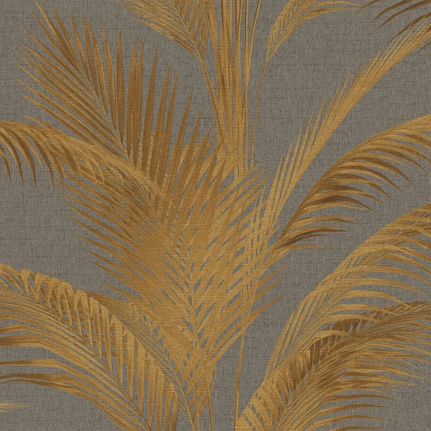 Metallic Palms Wallpaper in Gold