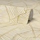 Banana Leaf Wallpaper in Cream and Gold