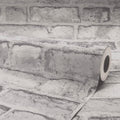 Battersea Brick Wallpaper in Grey
