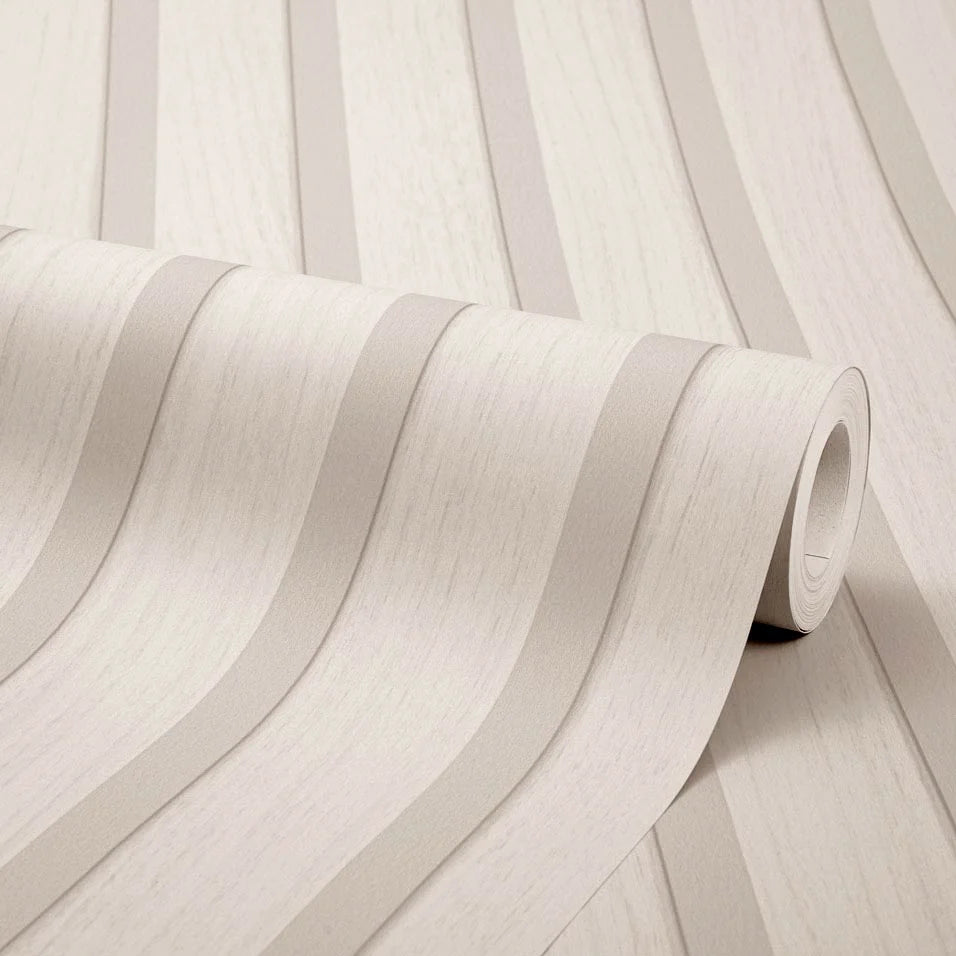 Contemporary Wood Slat Wallpaper in Natural