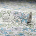 Gorgeous Gardenia Wallpaper in Soft Lilacs and Sage