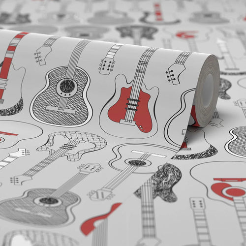 Guitar Hero Wallpaper in Grey and Red