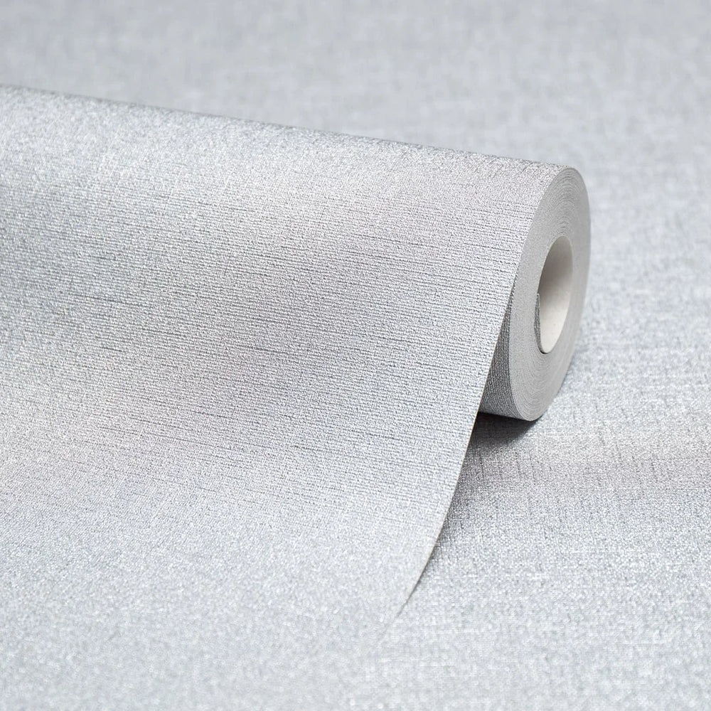 Raze Metallic Wallpaper in Silver