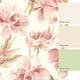 In Bloom Mural in Watercolour Peach and Green