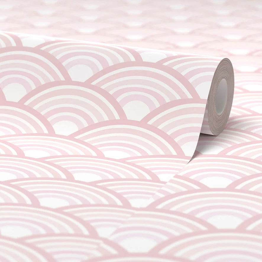 Rainbow Magic Wallpaper in Pink and White