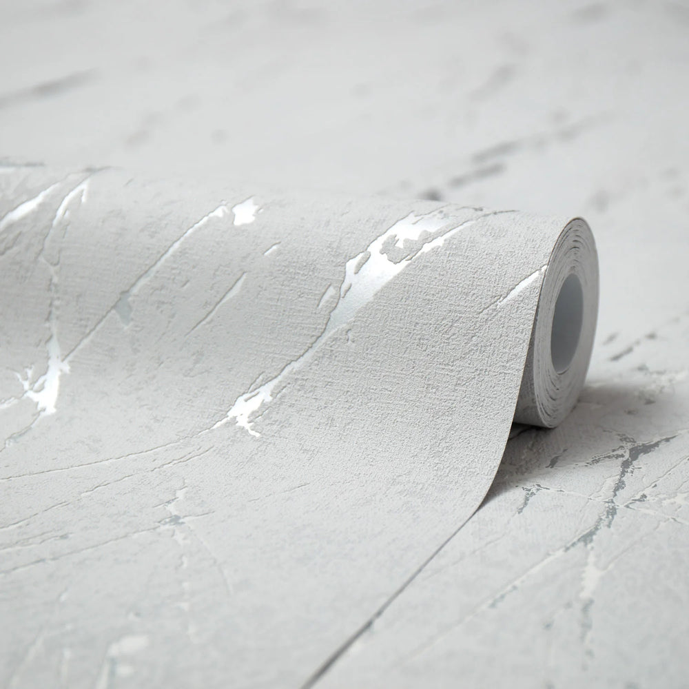 Sienna Wallpaper in Grey and SIlver