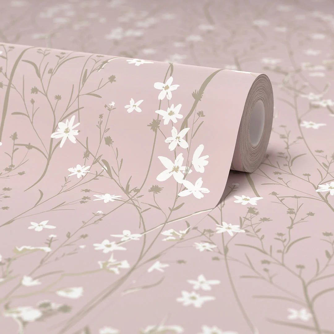thumbnail image 2 of YöL Sweet Meadow Pink Wallpaper – Floral & Butterflies – 10.05m X 53cm – Strippable 2 of 4