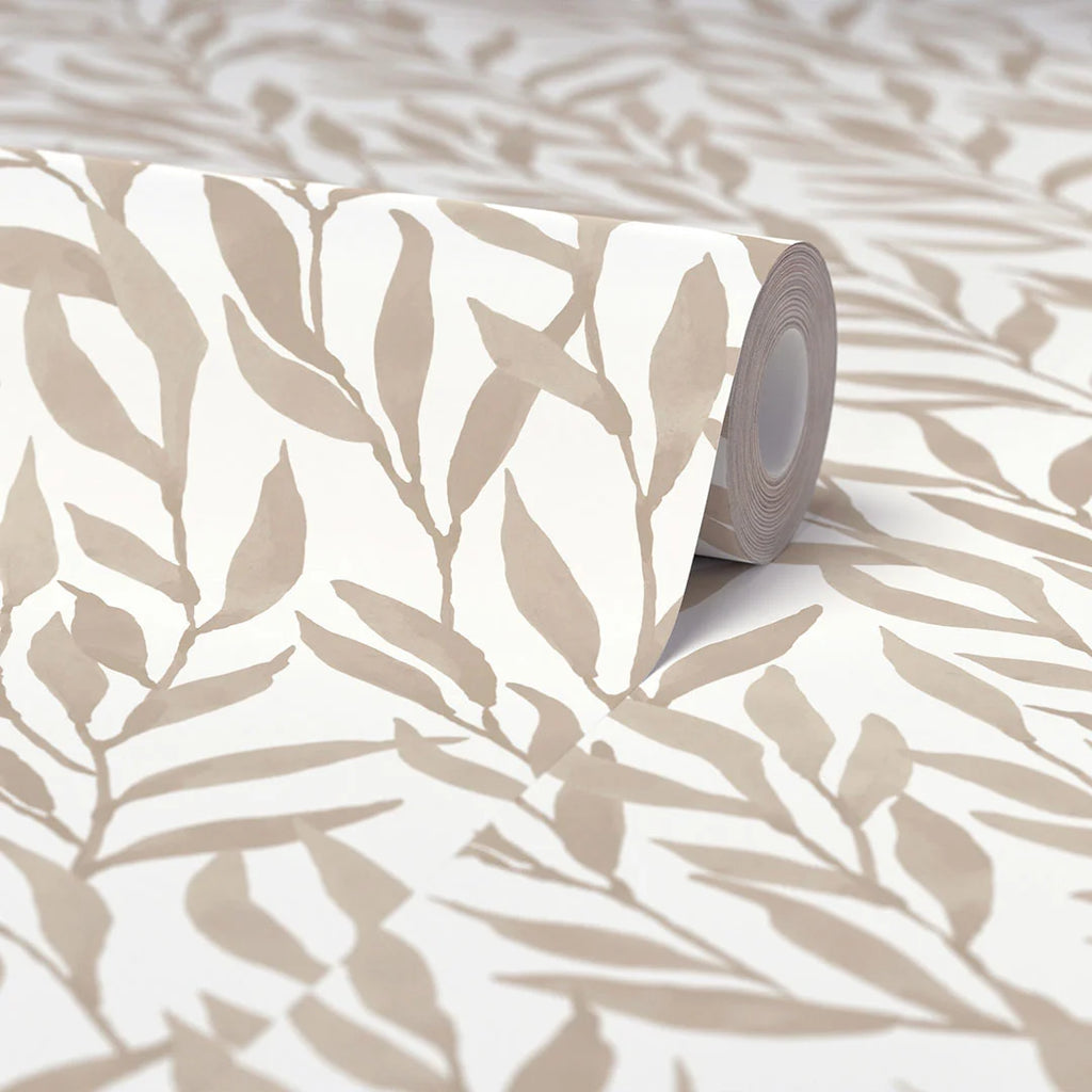 Willow Leaf Wallpaper in Natural