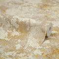 Patina Concrete Effect Wallpaper in Cream & Gold