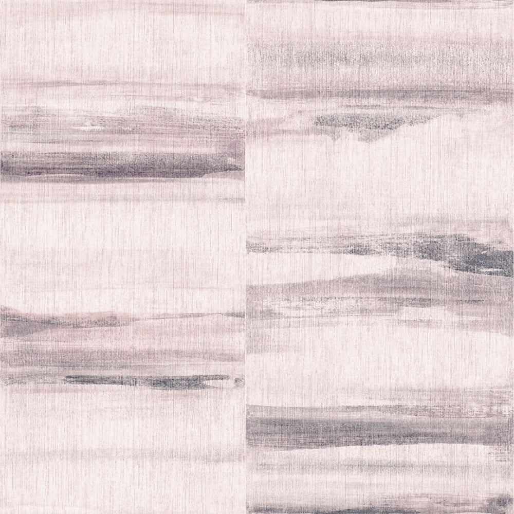 Orla Wide Stripe Metallic Wallpaper in Dusky Pink