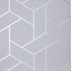 Parquet Geo Wallpaper in Silver