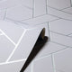 Parquet Geo Wallpaper in Silver