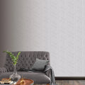 Parquet Geo Wallpaper in Silver