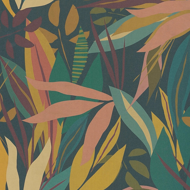 Tropical Canopy Wallpaper in Midnight Hues