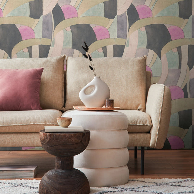 Lucid Flow Wallpaper in Multicolour on Sand