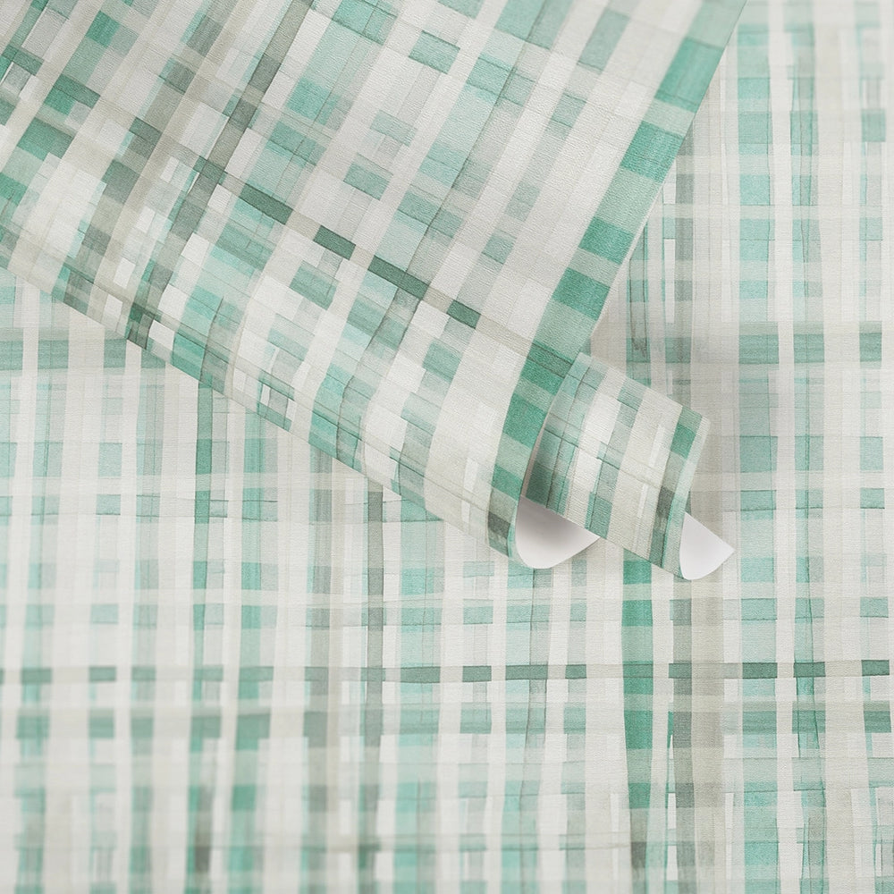 Weave Wallpaper in Duck Egg