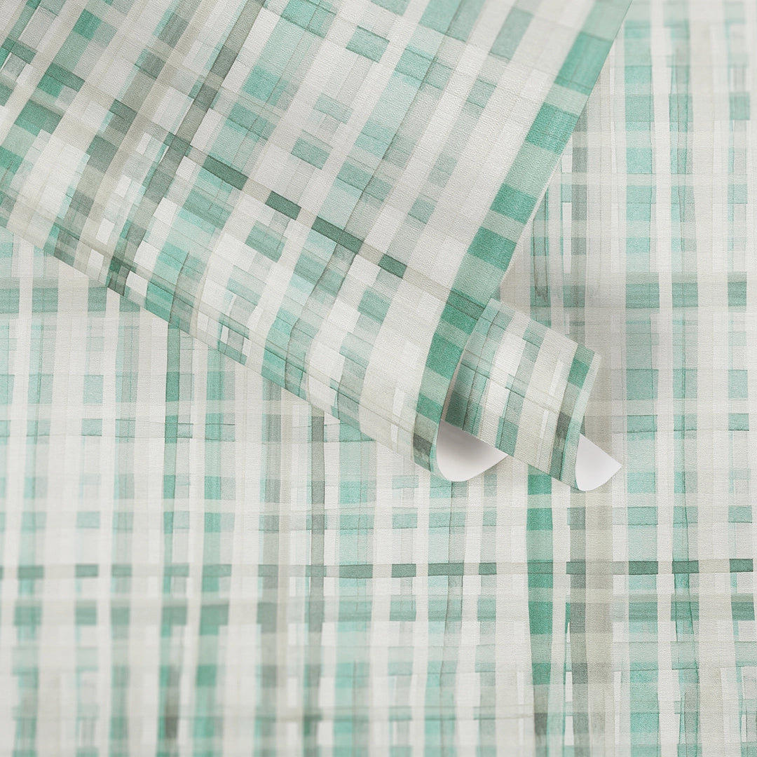 Weave Wallpaper in Duck Egg