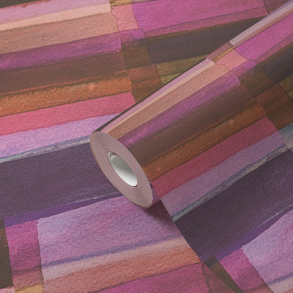 Abstract Visions Wallpaper in Purple Hues