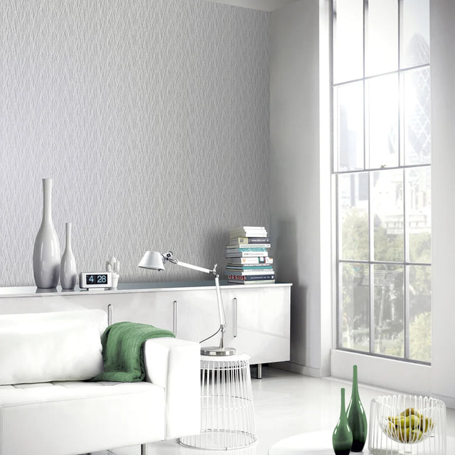 Twist Wallpaper in Silver