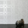 Foil Geo Wallpaper in Silver